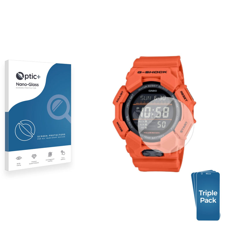 3-pack of Nano Glass screen protectors for Casio G-Shock GD-010