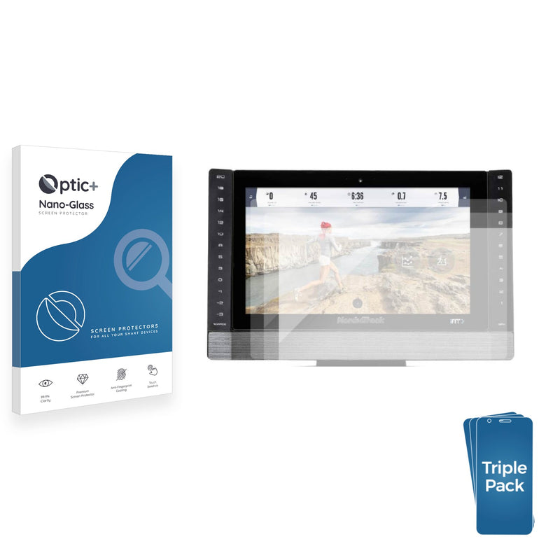 3-pack of Nano Glass screen protectors for NordicTrack NEW Ultra 2450 Treadmill