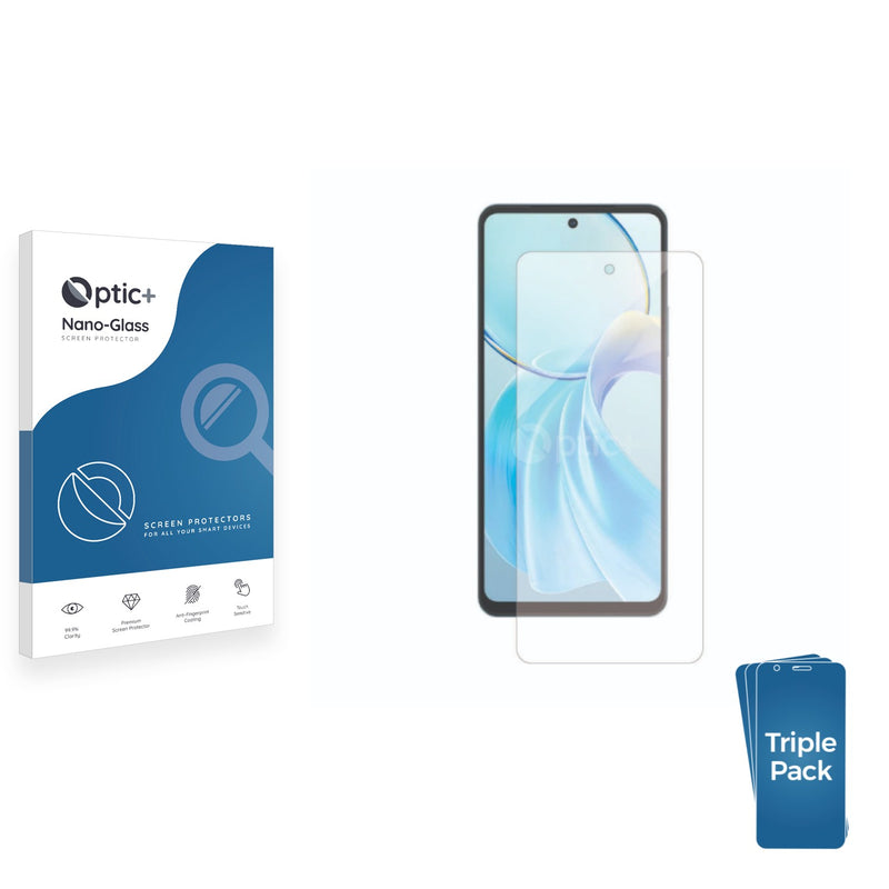 3pk Optic+ Nano Glass Screen Protectors for Vivo Y100t