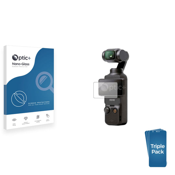 3pk Optic+ Nano Glass Screen Protectors for DJI Osmo Pocket