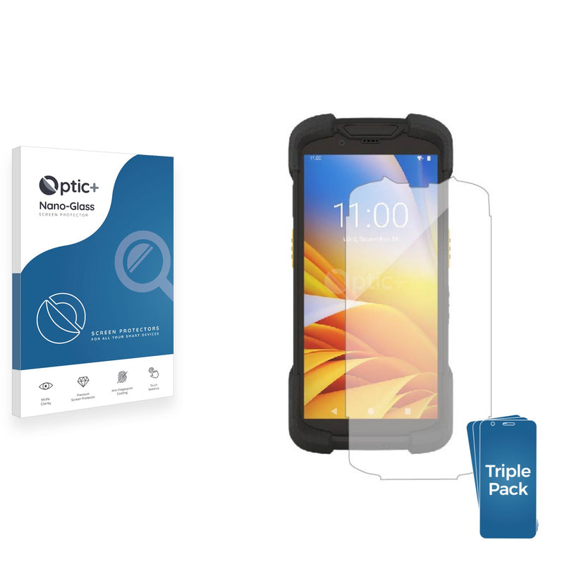 3pk Optic+ Nano Glass Screen Protectors for Zebra TC73/ TC78