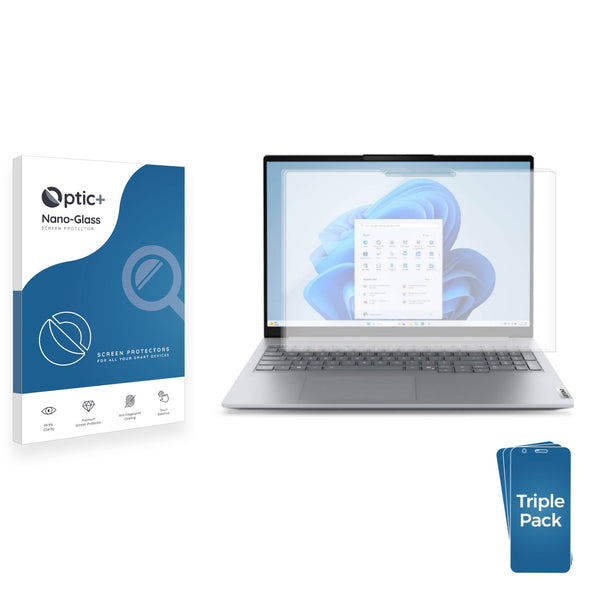 3-pack of Nano Glass screen protectors for Lenovo ThinkBook 16 Gen 8