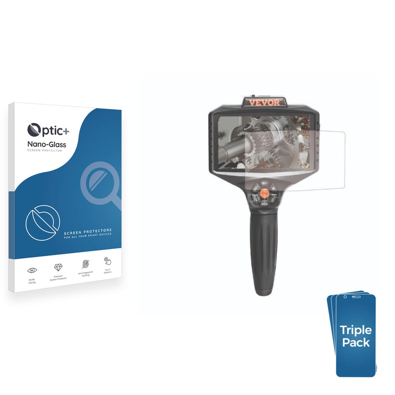 3-pack of Nano Glass screen protectors for Vevor Endoscope 5