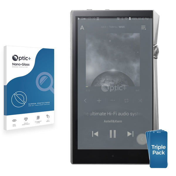 3pk Optic+ Nano Glass Screen Protectors for Astell & Kern SP2000