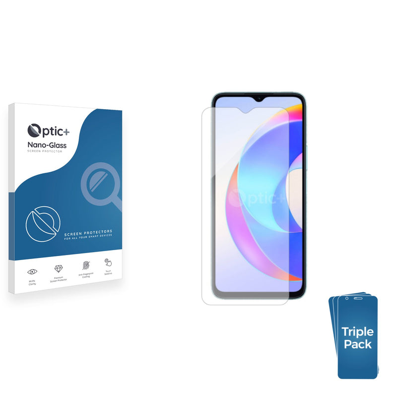 3pk Optic+ Nano Glass Screen Protectors for Honor X5 Plus