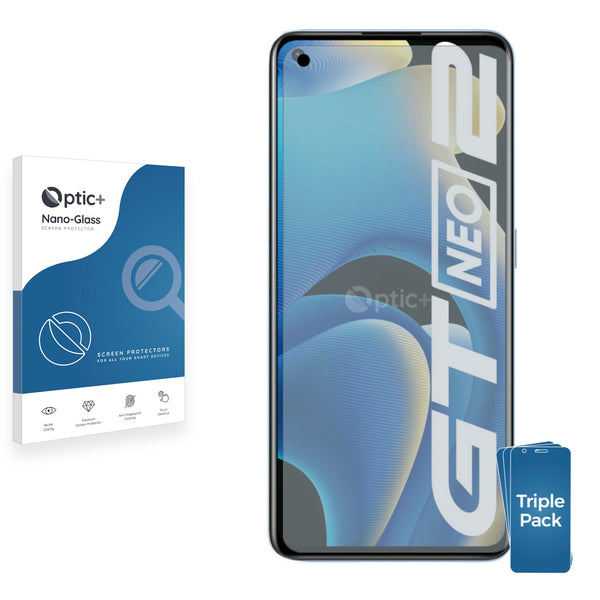 3pk Optic+ Nano Glass Screen Protectors for Realme GT Neo 2