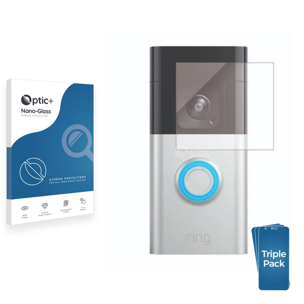 3-pack of Nano Glass screen protectors for Ring Battery Video Doorbell Pro