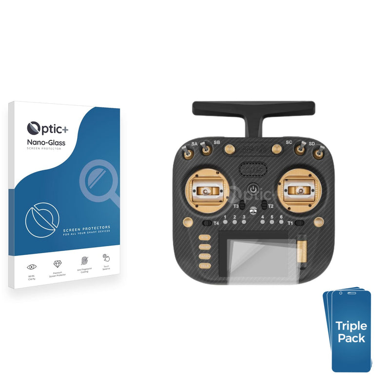 3-pack of Nano Glass screen protectors for Radiomaster TX15
