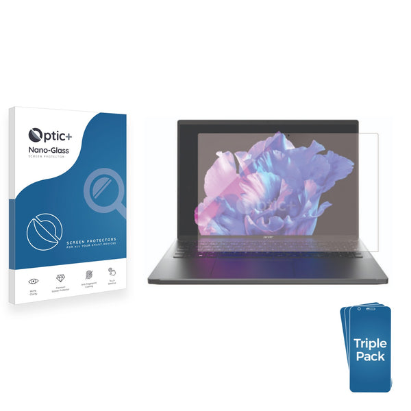 3pk Optic+ Nano Glass Screen Protectors for Acer Swift Go 16