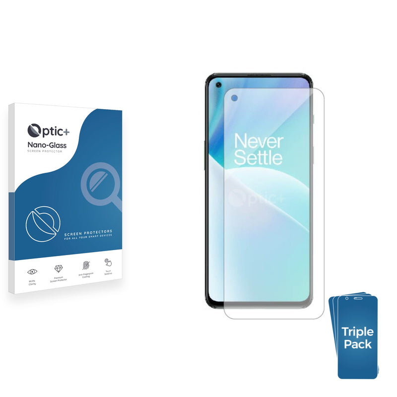 3pk Optic+ Nano Glass Screen Protectors for OnePlus Nord 2T 5G