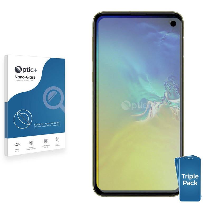 3pk Optic+ Nano Glass Screen Protectors for Samsung Galaxy S10e