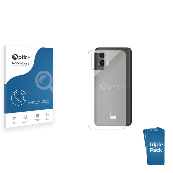 3pk Optic+ Nano Glass Rear Protectors for Motorola Edge 30 Neo (Back)