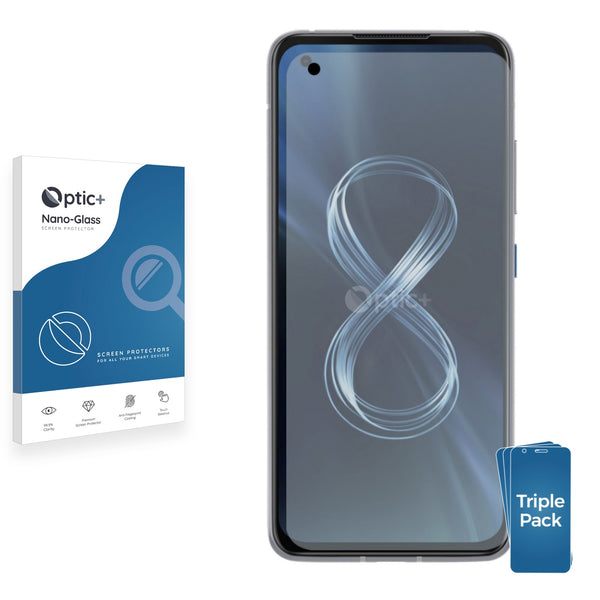 3pk Optic+ Nano Glass Screen Protectors for Asus ZenFone 8