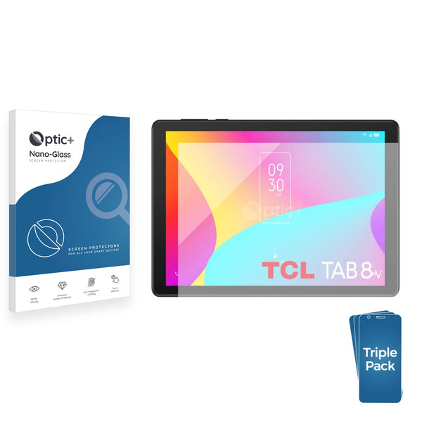 3pk Optic+ Nano Glass Screen Protectors for TCL Tab 8V