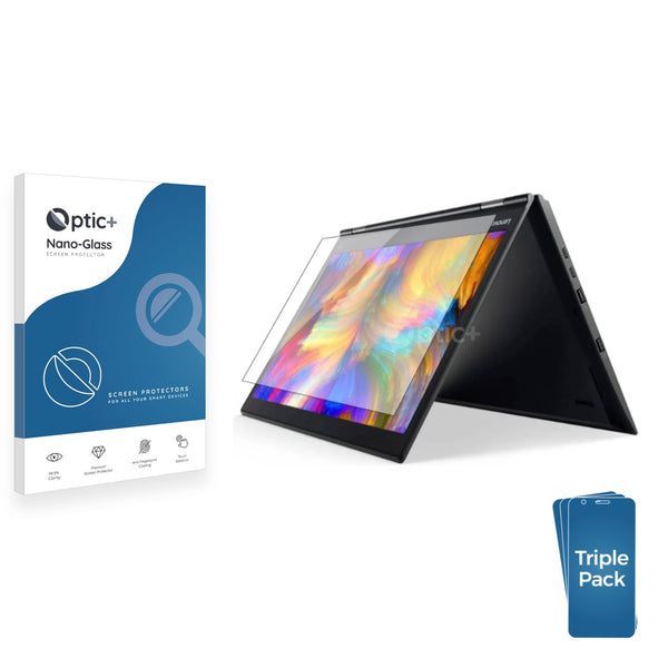 3pk Optic+ Nano Glass Screen Protectors for Lenovo ThinkPad X1 Yoga (2nd Gen)