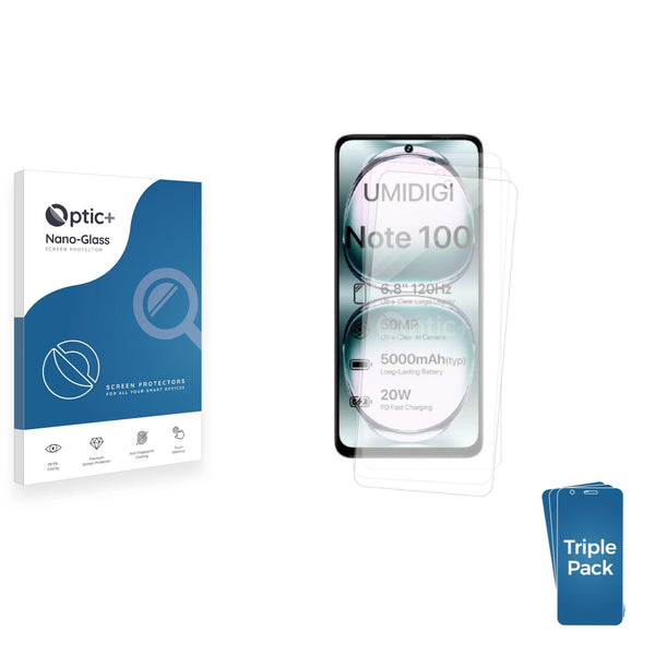 3-pack of Nano Glass screen protectors for Umidigi Note 100