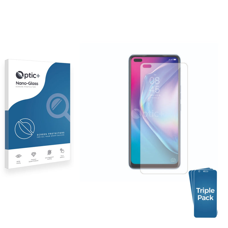 3pk Optic+ Nano Glass Screen Protectors for Tecno Camon 16 Pro