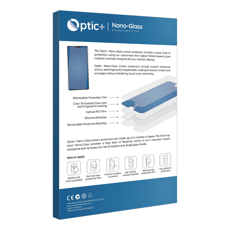 Optic+ Nano Glass Screen Protector for Unitech RT112