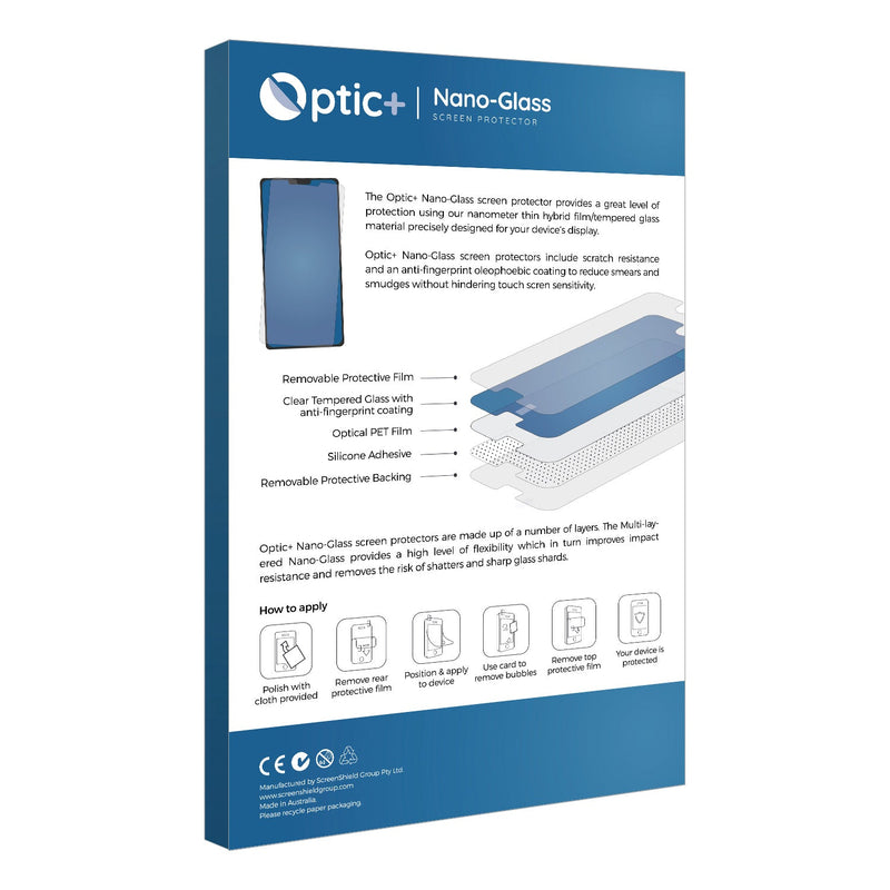 3pk Optic+ Nano Glass Rear Protectors for SZTPS Tablet 10.1" (Back)