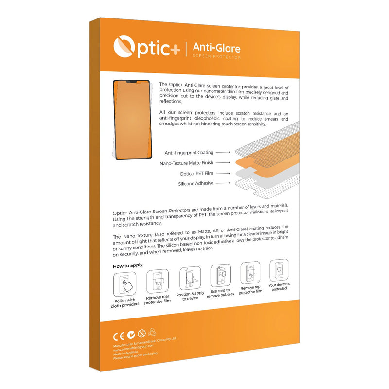 3pk Optic+ Anti-Glare Screen Protectors for Owon HDS 200 Series