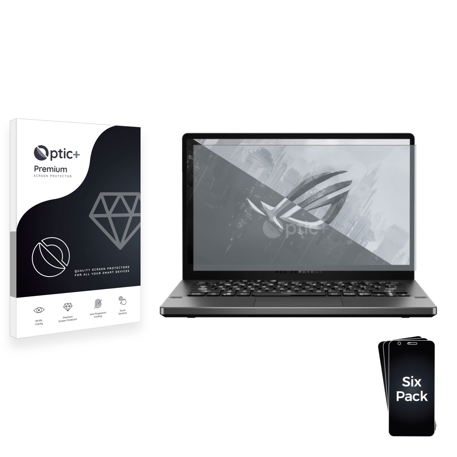 6pk Optic+ Premium Film Screen Protectors for Asus ROG Zephyrus G14 ...