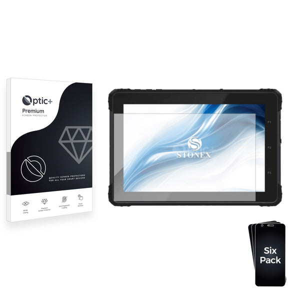 6pk Optic+ Premium Film Screen Protectors for Stonex UT56 Rugged Tablet