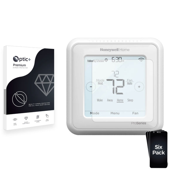 6pk Optic+ Premium Film Screen Protectors for Honeywell Home T6 Smart Thermostat