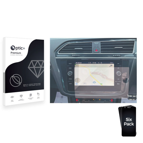 6pk Optic+ Premium Film Screen Protectors for Volkswagen Tiguan R-Line Discover Pro Max 15