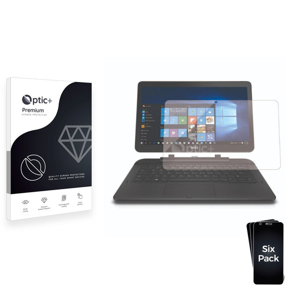 6pk Optic+ Premium Film Screen Protectors for Dell Latitude 7350 Laptop