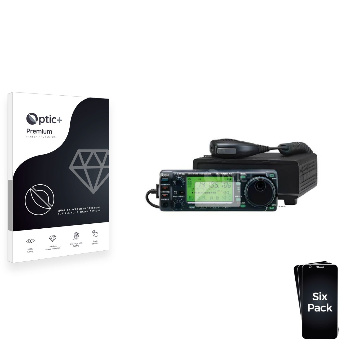Icom Films 6pk Optic+ Premium Film Screen Protectors for Icom IC-706 - ScreenShield