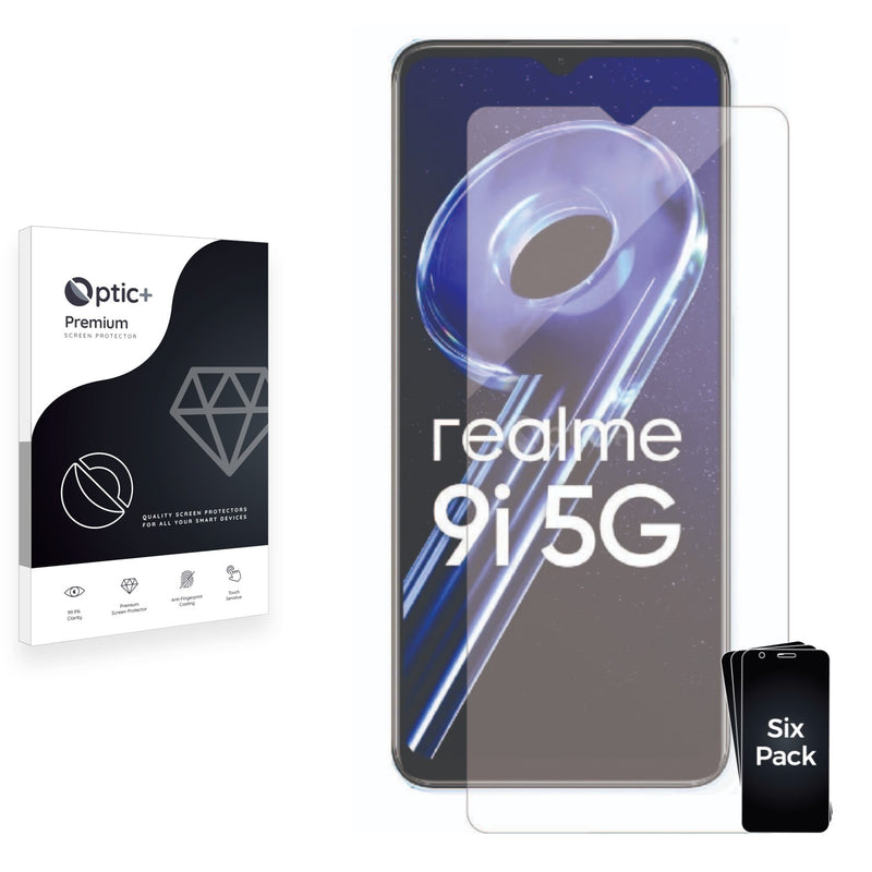 6pk Optic+ Premium Film Screen Protectors for realme 9i 5G