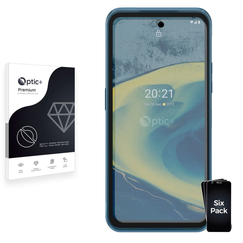 6pk Optic+ Premium Film Screen Protectors for Nokia XR20