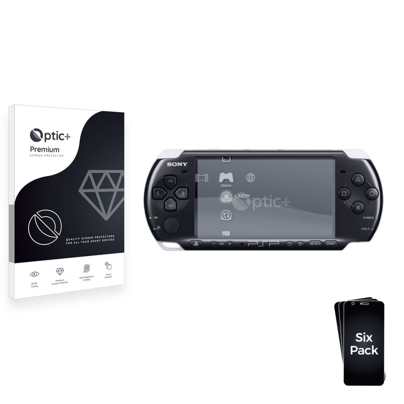 6pk Optic+ Premium Film Screen Protectors for Sony PSP 3000