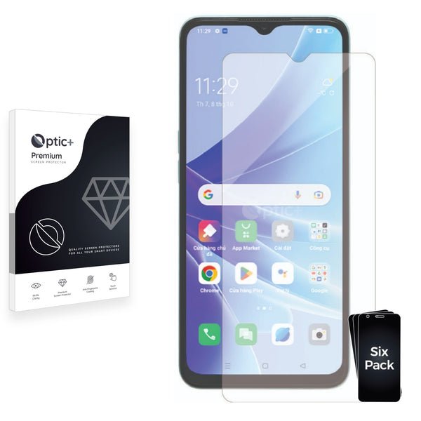 6pk Optic+ Premium Film Screen Protectors for Oppo A77s