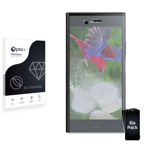 6pk Optic+ Premium Film Screen Protectors for Sony Xperia XZ1