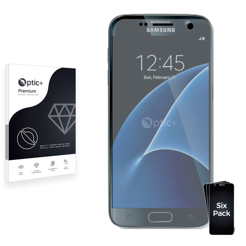 6pk Optic+ Premium Film Screen Protectors for Samsung Galaxy S7