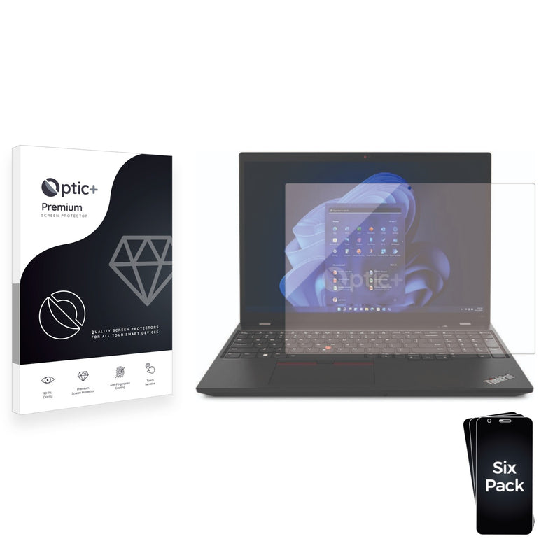 6pk Optic+ Premium Film Screen Protectors for Lenovo ThinkPad P16s Gen 2