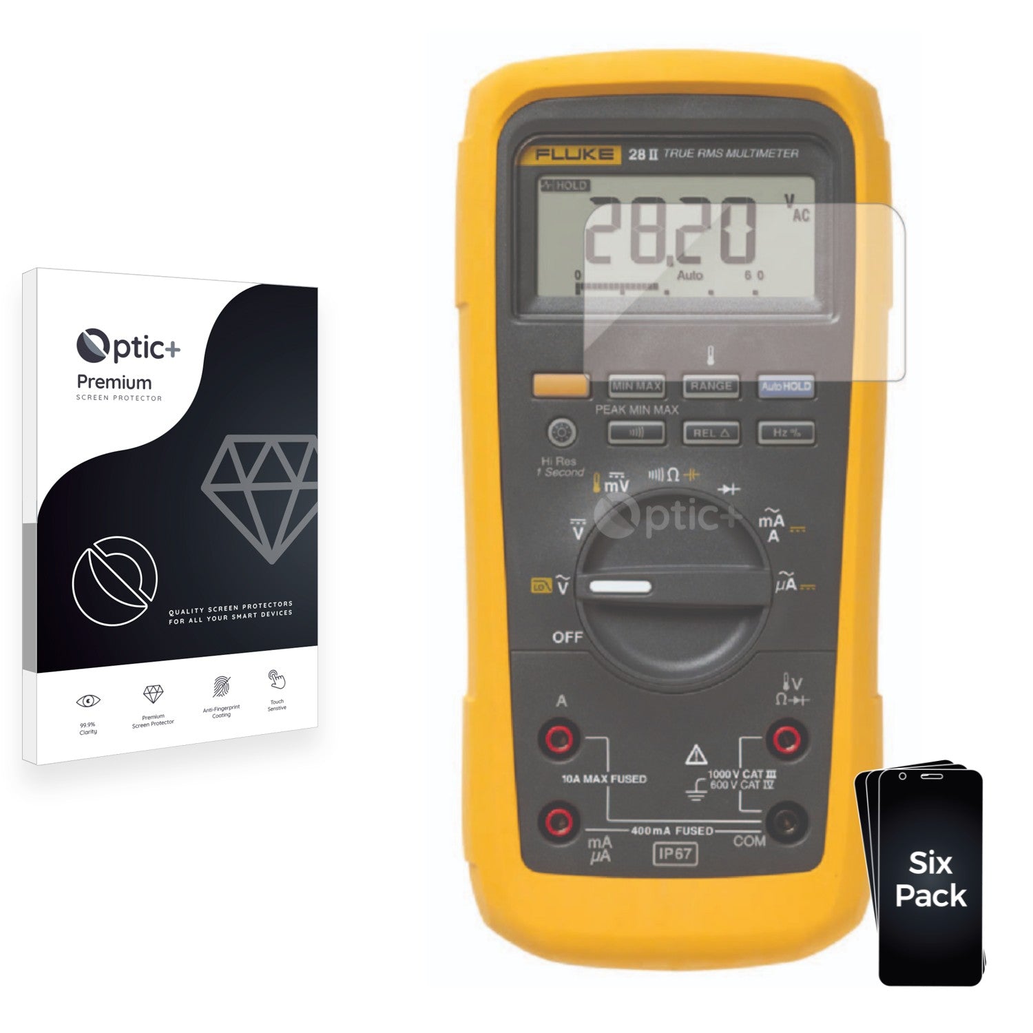Screen Protectors for Fluke 28 II Rugged Diital Multimeter - ScreenShield