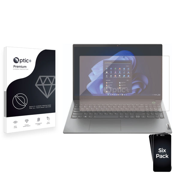 6pk Optic+ Premium Film Screen Protectors for Lenovo ThinkBook 15 Gen 4