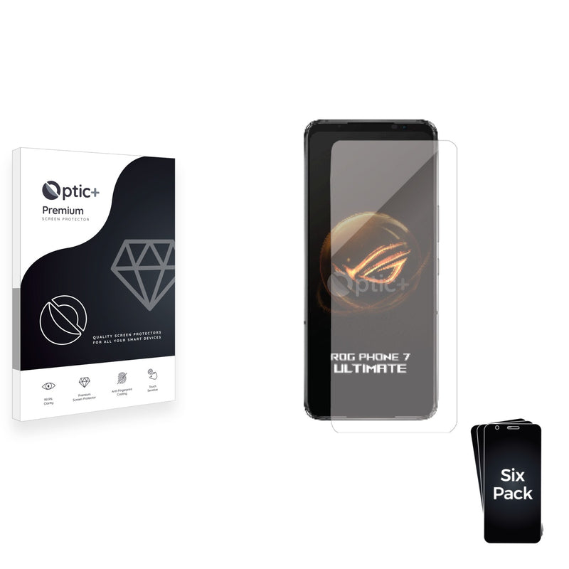 6pk Optic+ Premium Film Screen Protectors for Asus ROG Phone 7 Ultimate