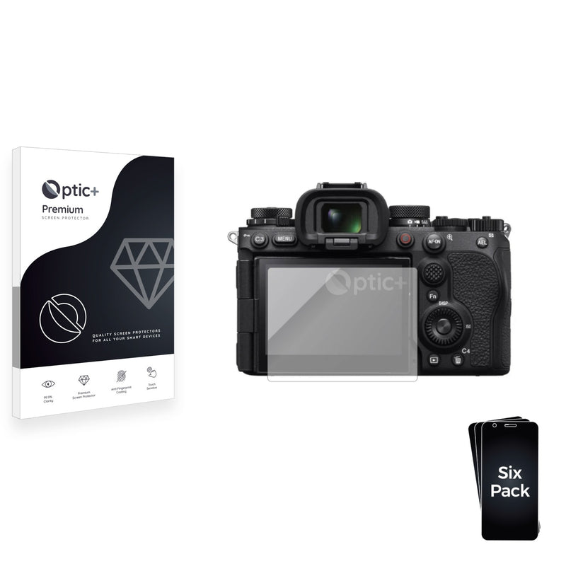 6pk Optic+ Premium Film Screen Protectors for Sony Alpha 9 III