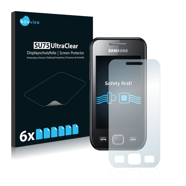 6x Savvies SU75 Screen Protector for Samsung GT-S5250