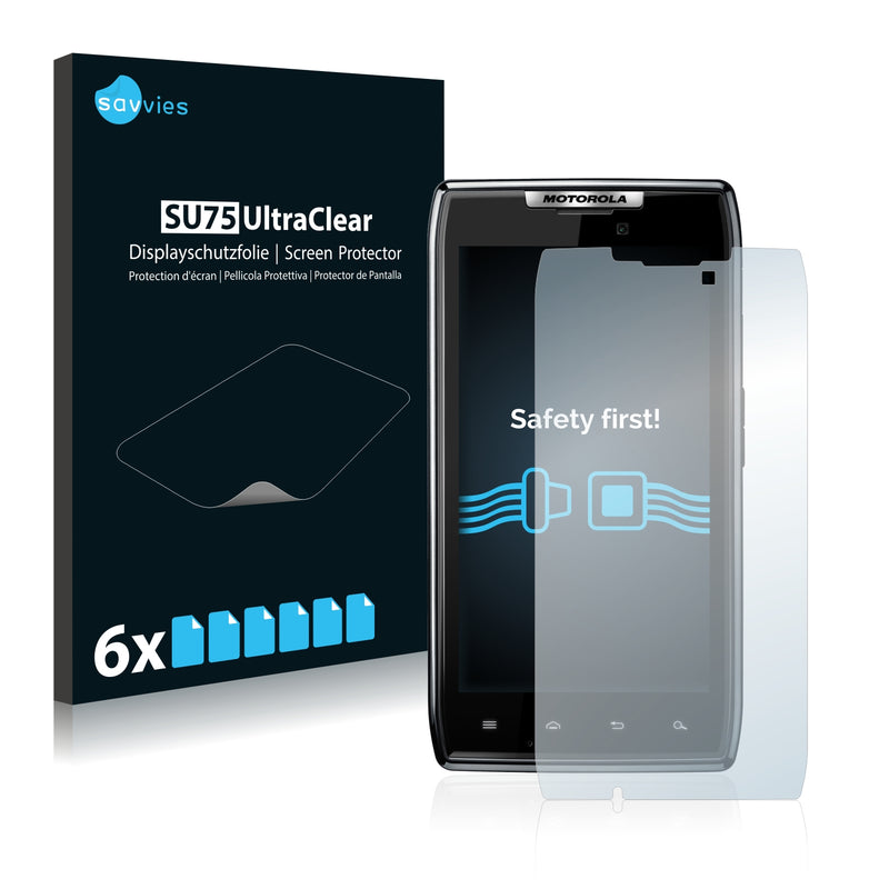 6x Savvies SU75 Screen Protector for Motorola Razr 1 XT910