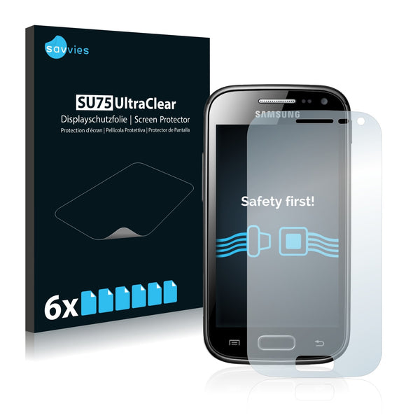 6x Savvies SU75 Screen Protector for Samsung GT-I8160