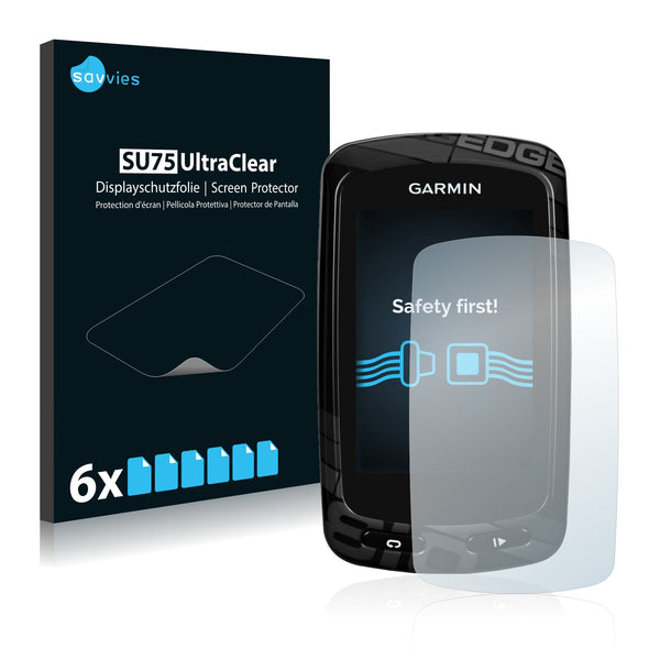6x Savvies SU75 Screen Protector for Garmin Edge 810