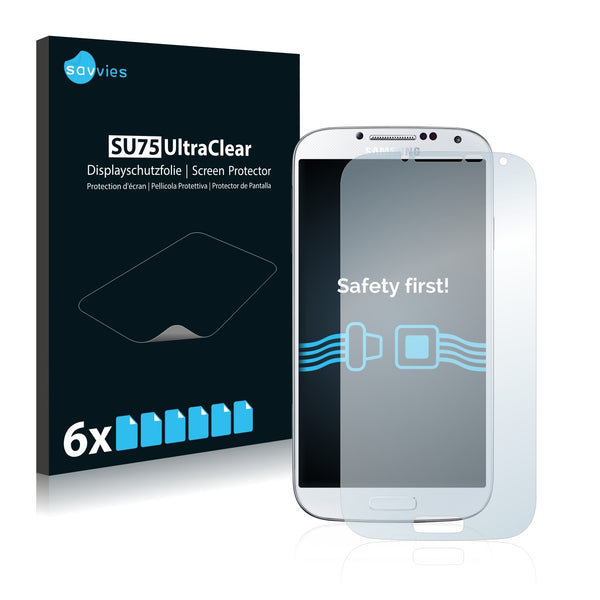 6x Savvies SU75 Screen Protector for Samsung Galaxy S4 Google Edition I9506