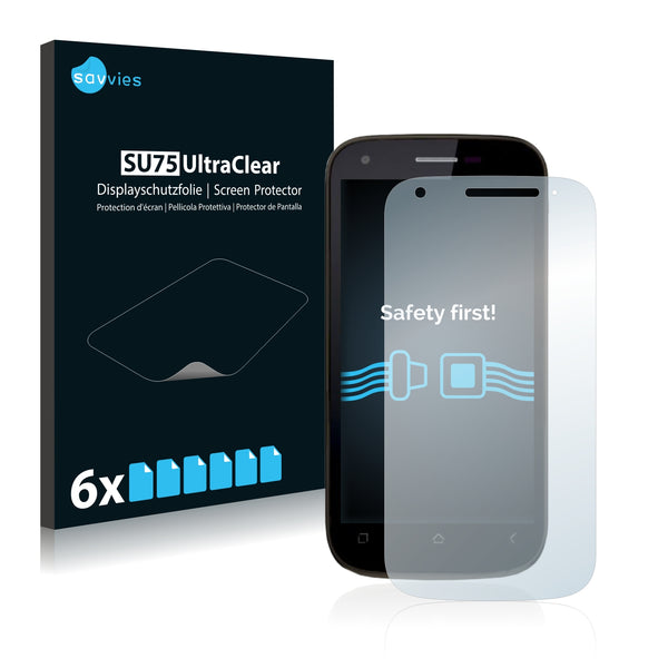 6x Savvies SU75 Screen Protector for Wiko Cink Peax 2