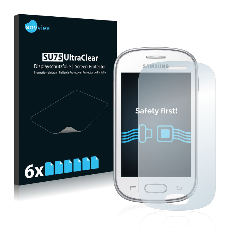 6x Savvies SU75 Screen Protector for Samsung Galaxy Fame Lite S6790N