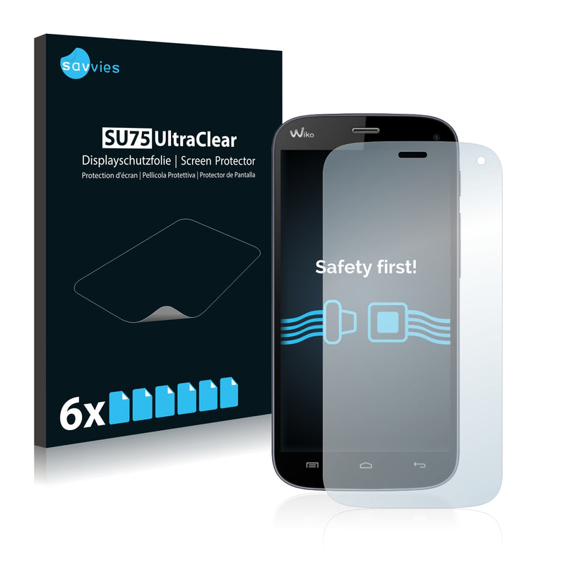 6x Savvies SU75 Screen Protector for Wiko Darkfull