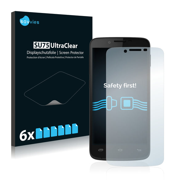 6x Savvies SU75 Screen Protector for BQ Aquaris 5 HD